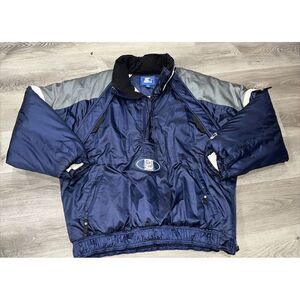 Vintage 1990s Starter UCONN Huskies NCAA Winter Jacket Lined Coat Size XL RARE
